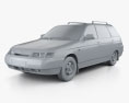VAZ Lada 2111 wagon 1995 3Dモデル clay render