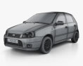Lada Kalina (1119) hatchback Sport 2011 Modelo 3D wire render