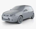 Lada Kalina (1119) hatchback Sport 2011 3d model clay render