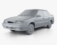 VAZ Lada Samara (2115) 세단 1997 3D 모델  clay render