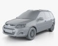 VAZ Lada Kalina (2194) Wagon 2014 3d model clay render