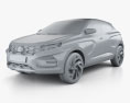 VAZ Lada XCODE 2019 Modello 3D clay render
