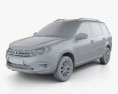 VAZ Lada Granta Cross 2022 3d model clay render