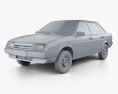 VAZ Lada 21099 1990 3D-Modell clay render