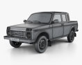 VAZ Lada Niva 4x4 2329 Pickup 2015 3D模型 wire render