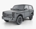 VAZ Lada Niva 4x4 (21214-57) Urban 2019 3Dモデル wire render