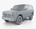 VAZ Lada Niva 4x4 (21214-57) Urban 2019 3Dモデル clay render