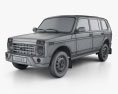 VAZ Lada Niva 4x4 (2131) Urban 2020 Modelo 3D wire render