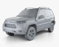 VAZ Lada Niva Travel 2022 3D-Modell clay render