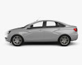 VAZ Lada Vesta with HQ interior 2018 3d model side view