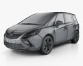 Vauxhall Zafira Tourer 2015 3D-Modell wire render