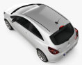 Vauxhall Corsa 3-door 2013 3d model top view