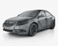 Vauxhall Insignia sedan 2012 3D-Modell wire render