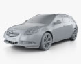 Vauxhall Insignia Sports Tourer 2012 Modello 3D clay render