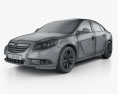 Vauxhall Insignia 해치백 2012 3D 모델  wire render