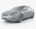 Vauxhall Insignia hatchback 2012 Modèle 3d clay render