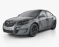 Vauxhall Insignia VXR hatchback 2012 Modèle 3d wire render