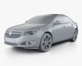 Vauxhall Insignia Berlina 2012 Modello 3D clay render