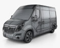 Vauxhall Movano Passenger Van 2014 3d model wire render