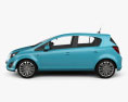 Vauxhall Corsa (D) 5-door 2014 3d model side view