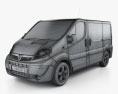 Vauxhall Vivaro Panel Van 2014 3d model wire render