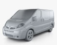Vauxhall Vivaro Panel Van 2014 3D модель clay render