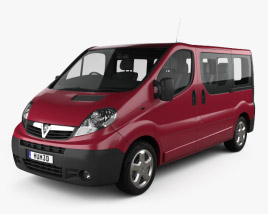3D model of Vauxhall Vivaro Passenger Van 2014