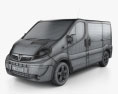 Vauxhall Vivaro Passenger Van 2014 3d model wire render