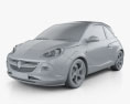 Vauxhall Adam Rocks 2017 3D модель clay render
