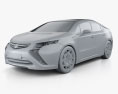 Vauxhall Ampera 2015 3d model clay render