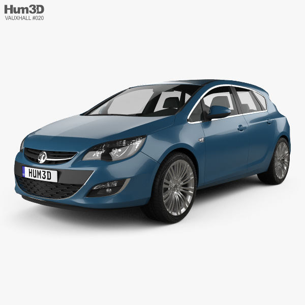 Vauxhall Astra 5门 掀背车 2012 3D模型