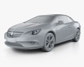 Vauxhall Cascada 2016 Modello 3D clay render