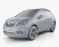 Vauxhall Mokka 2015 3D-Modell clay render