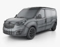 Vauxhall Combo Panel Van L2H1 2014 3D модель wire render