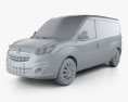 Vauxhall Combo Fourgon L2H1 2012 Modèle 3d clay render