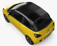 Vauxhall Adam 2016 3D模型 顶视图