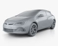 Vauxhall Astra VXR 2015 3D модель clay render