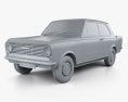 Vauxhall Viva 1963 3d model clay render