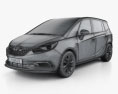 Vauxhall Zafira (C) Tourer 2019 3D 모델  wire render