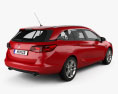 Vauxhall Astra (K) Sports Tourer Design 2019 3D-Modell Rückansicht