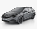 Vauxhall Astra (K) Sports Tourer Design 2019 3D-Modell wire render