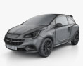 Vauxhall Corsa (E) VXR 3-door hatchback 2018 3d model wire render