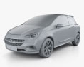 Vauxhall Corsa (E) VXR 3-door hatchback 2018 3d model clay render