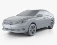 Venucia T90 2019 3Dモデル clay render