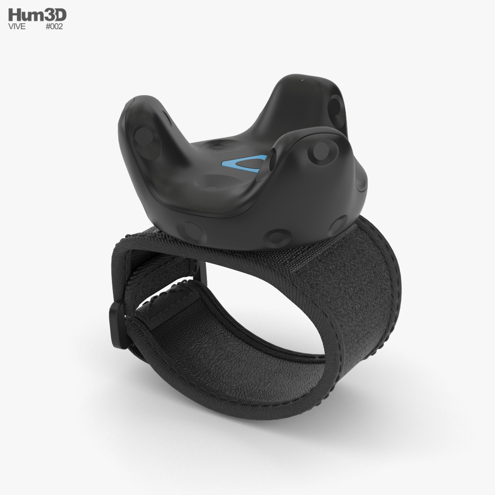 Vive Tracker with Trackstrap 3d model