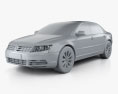 Volkswagen Phaeton 2011 3D模型 clay render