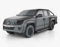 Volkswagen Amarok Crew Cab 2012 3Dモデル wire render