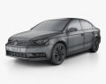 Volkswagen Passat 2012 3D 모델  wire render