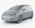 Volkswagen Golf Plus 2011 3d model clay render