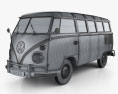 Volkswagen Transporter T1 1950 Modello 3D wire render